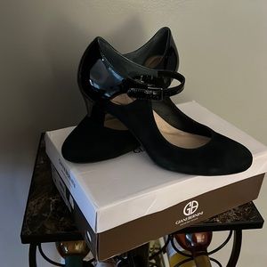 Giani Bernini Black Suede Patent Leather Size 11
